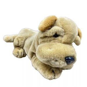 Vintage Shar Pei Dog Plush 14” Dan Dee Collectors Choice Stuffed Animal Wrinkle